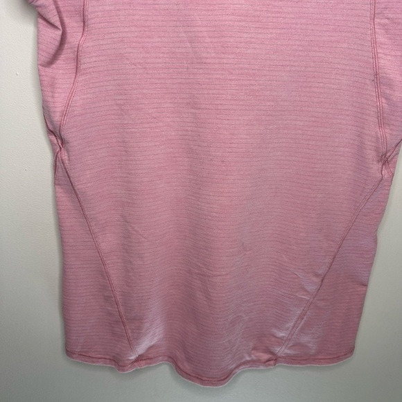 Lululemon Striped Pink Short Sleeve Active Top ptp 17” - Picture 9 of 9